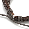 PU Imitation Leather Braided Cord Bracelets BJEW-G709-07A-AS-3