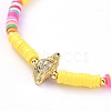 Handmade Polymer Clay Heishi Bead Stretch Bracelets BJEW-JB05078-3