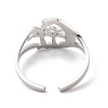 Non-Tarnish 304 Stainless Steel Open Cuff Rings RJEW-Q808-07P-3