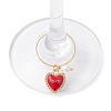Valentine's Day Alloy Enamel Wine Glass Charms AJEW-JO00201-5