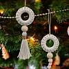 Handmade Cotton Woven Christmas Wreath Macrame Pendant Decorations PW-WGD54F2-01-3