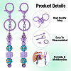 Spritewelry 5Pcs Alloy and Brass Bar Beadable Keychain for Jewelry Making DIY Crafts DIY-SW0001-15C-11