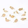 Brass Stud Earring Findings KK-BC0006-63G-6