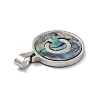 304 Stainless Steel with Paua Shell Pendants STAS-G268-02C-P-3