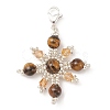 3Pcs 3 Style Glass Seed Beads & Gemstone Pendant Decoration HJEW-MZ00033-3