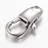 304 Stainless Steel Lobster Claw Clasps KK-L084-19-1