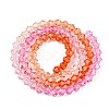 Gradient Color Baking Painted Glass Bead Strands DGLA-A039-T4mm-A04-2