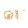 Brass Stud Earrings Findings KK-T062-125G-NF-3