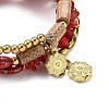 Bohemian Handwork Multi-Colored Stone Beaded Bracelet AJEW-Z038-01B-3