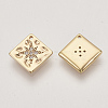 Brass Micro Pave Cubic Zirconia Charms X-KK-T048-045G-NF-2