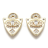 Brass Micro Pave Cubic Zirconia Charms KK-R136-044-NF-1