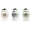 CHGCRAFT 3Pcs 3 Colors Tree of Life Pattern Mini Porcelain Urn for Human Pet Ashes AJEW-CA0003-29-1