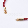 Braided Cotton Cord Bracelet Making MAK-I006-22G-2