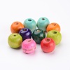 Mixed Lead Free Round Natural Wood Beads X-TB16mmY-2