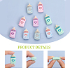 CHGCRAFT 10Pcs 5 Colors Silicone Beads SIL-CA0002-44-5