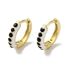 Brass Enamel Stud Earrings EJEW-R162-07G-2