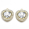 Rack Plating Alloy Crystal Rhinestone Pendants PALLOY-S132-217B-RS-1