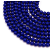 Synthetic Lapis Lazuli Dyed Round Bead Strands G-P070-48-6mm-2