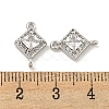 Brass Pave Clear Cubic Zirconia Connector Charms KK-P275-41P-3