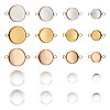 3 Colors 36Pcs 304 Stainless Steel Cabochon Connector Settings DIY-TA0003-52-12