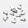 Original Color Heart Charms 201 Stainless Steel Pendants X-STAS-Q065-2