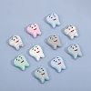 SUPERFINDINGS 14Pcs 7 Colors Tooth Food Grade Eco-Friendly Silicone Beads SIL-FH0001-06-4