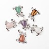 Frog Natural & Synthetic Mixed Stone Pendants G-L455-B-1