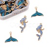 50Pcs 2 Style Alloy Enamel Pendants X1-ENAM-LS0001-10LG-3