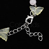 Butterfly Natural New Jade Beaded Bracelets for Girl Women BJEW-S145-002A-5