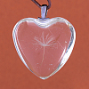 Heart Alloy Glass Pendants X-GLAA-Q049-20mm-01P-2
