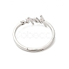 304 Stainless Steel Word Hope Adjustable Ring RJEW-L107-027P-3