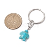 Turtle Dyed Synthetic Turquoise Keychain KEYC-JKC00962-01-3