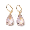 Glass Leverback Earring EJEW-C077-08KCG-2