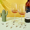 Cactus Tibetan Style Alloy Wine Glass Charms AJEW-AB00118-4