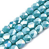 Electroplate Glass Beads Strands EGLA-N002-13-A04-1