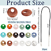 Olycraft DIY Natural & Synthetic Mixed Gemstone Pi Disc Pendant Necklaces Making Kit DIY-OC0012-07-2