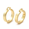 Rack Plating Brass Flat Hoop Earrings for Women EJEW-F302-03G-1