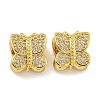 Rack Plating Brass Micro Pave Cubic Zirconia Beads KK-I718-42G-1