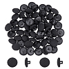 SUPERFINDINGS 80Pcs 1-Hole Silk & Plastic Shank Buttons FIND-FH0008-90A-1