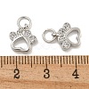 Rack Plating Brass Micro Pave Clear Cubic Zirconia Charms KK-U030-07P-3