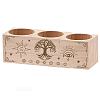 3 Hole Wood Candle Holders DIY-WH0375-006-1