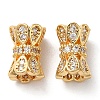 Brass Micro Pave Cubic Zirconia Beads KK-P239-32G-1