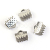 304 Stainless Steel Ribbon Crimp Ends X-STAS-S047-056-1