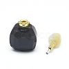 Natural Black Tourmaline Openable Perfume Bottle Pendants G-E556-01H-3