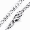 Non-Tarnish 304 Stainless Steel Figaro Chain Necklaces NJEW-H445-01P-2