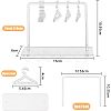 Transparent Acrylic Earring Display Stands EDIS-WH0021-11-6