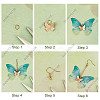 SUNNYCLUE DIY Butterfly Earring Making Kit DIY-SC0020-33-4