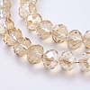 Faceted Rondelle Electroplate Glass Beads Strands for Necklace Making X-EGLA-D020-10x8mm-71-3