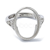 Adjustable 925 Sterling Silver Ring Components STER-K179-17P-2