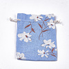 Polycotton(Polyester Cotton) Packing Pouches Drawstring Bags ABAG-T007-02O-2